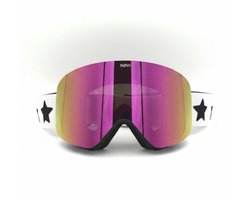 NØVI - PINK STAR - Ski bril - Roze - Unisex - Anti fog - Magnetische lens