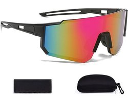 oCreon Gepolariseerde Fietszonnebril UV400 - Winddichte Skibril voor Heren/Dames met Etui & Doek