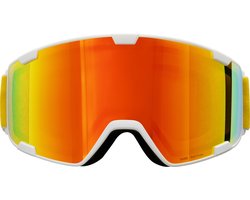 Redbull Park 21RE2 Ski Goggle Matt White strap - Orange/Red Mirror