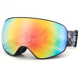 Rockbros - Skibril Heren - Zwart - Anti-Fog Dubbele Lens - UV400 Bescherming - One Size