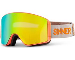 Sinner Aura OTG Skibril | Oranje Neon + GRATIS EXTRA LENS | Categorie 3