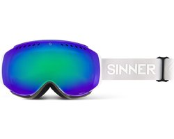 Sinner EMERALD skibril - Wit - Groene Lens