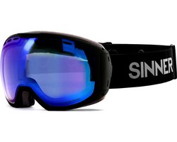 Sinner Mohawk skibril - Mat Zwart - Blauwe lens