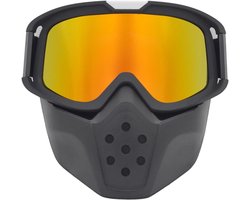 Ski Bril - Motorcross Masker - Outdoor Activiteiten - Verstelbare Elastische Band - 18 x 18.5 cm - Rood