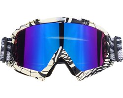 Ski Zonnebril - Skibril - UV-bescherming Anti-beslag - 2 stuks - Voor heren en dames zwart/zilver
