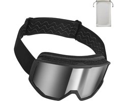 Skibril met Cilindrische Lens en Zilveren Spiegelcoating, OTG Anti-Condens Sneeuwbril voor Volwassenen en Tieners, Flexibel Tpu-Frame en Geventileerd Ontwerp, Ideaal voor Skiën, Snowboarden, Skaten en Fietsen