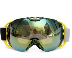Skibril met lens geel groen evo frame geel X type 2