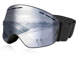 Skibril - Skibrillen - Ski Brillen met Dubbele Sferische Lenzen, UV400 Bescherming, Anti-Bemisting, Anti-Blenden, Compatibel met Helmen, Geschikt voor Unisex