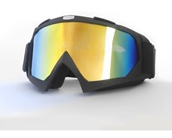 Skibril - Snowboardbril - Anti-condens dubbel lensontwerp - 1 - Geschikt voor skiën en motorcrossen - Zwart en rood