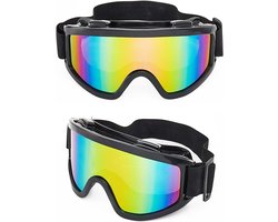 Skibril - snowboardbril, anti-condens, UV-veiligheidsbril, motorbril, outdoor, activiteiten, skiën, fietsen, snowboarden, wandelen, oogbescherming, uniseks - 2 stuks