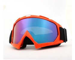 Skibril - Snowboardbril - Crossbril - Rood - Paars Blauw Spiegel