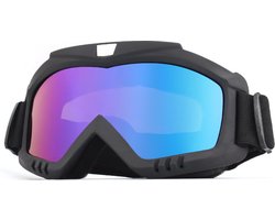 Skibril - Snowboardbril - OTG - Crossbril - Motorbril - Ski / Motocross / Mountainbike - Anti-condens / Winddicht / Stofdicht / Anti-Impact - Zwart frame - Gekleurde lens