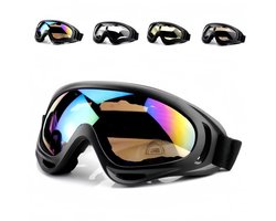 Skibril - Snowboardbril - Sneeuwscooter-/motorbril - Beschermende lenzen - Stofwerend - UV-bescherming - Anti-condens - Winddicht - Geschikt voor mannen en vrouwen