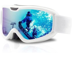 Skibrillen - Skibrillen voor mannen en vrouwen - UV-bescherming en anti-condens skibrillen - Perfect voor wintersport, skiën, schaatsen - Geschikt voor brildragers