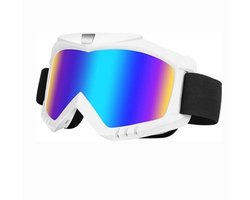 Skibrillen - Snowboardbrillen - Langlaufbrillen - Ski-/Motor-/Mountainbikebrillen - Anti-condens/Winddicht/Stofdicht/Slagvast - Wit montuur - Gekleurde lenzen