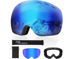 Sneeuwbril Ski/Snowboard Goggles OTG Anti-Condens 100% UV Bescherming Sferisch Frameloos