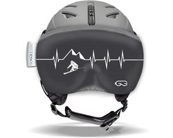 Soggle Vizor Vizier-bescherming voor vizierhelmen (skihelmen), kleur: Vizor 03 Heartbeat Skier