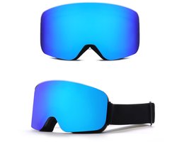 Sportbril - Skibril - UV 400 - UV-bescherming - Anti-condens - One size fits all - Unisex - Blauwe lenscoating