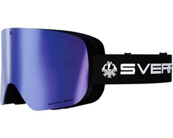 Sverre Sports skibril met blauwe magnetische, verwisselbare lens - Anti-condens & Anti-kras coating - Voor heren en dames - Inclusief harde beschermcase - 100% UV bescherming - Licht, sterk en duurzaam frame