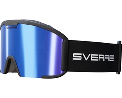 Sverre Sports skibril met blauwe verwisselbare lens + GRATIS slecht weer lens - Anti-condens - Voor heren en dames - Inclusief harde beschermcase - 100% UV bescherming