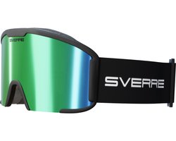 Sverre Sports skibril met groene verwisselbare lens + GRATIS slecht weer lens - Anti-condens - Voor heren en dames - Inclusief harde beschermcase - 100% UV bescherming