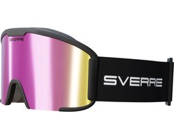 Sverre Sports skibril met roze verwisselbare lens + GRATIS slecht weer lens - Anti-condens - Voor heren en dames - Inclusief harde beschermcase - 100% UV bescherming