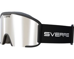 Sverre Sports skibril met zilveren spiegelende verwisselbare lens + GRATIS slecht weer lens - Anti-condens - Voor heren en dames - Inclusief harde beschermcase - 100% UV bescherming