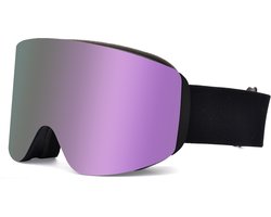 X2 Skibril / Snowboardbril met Magnetische Afneembare Lens Purple - UV400 Bescherming, Anti-Fog Dubbele Lens & Luxe Hardcase