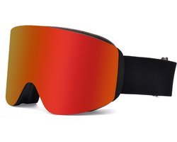 X2 Skibril / Snowboardbril met Magnetische Afneembare Lens Red - UV400 Bescherming, Anti-Fog Dubbele Lens & Luxe Hardcase