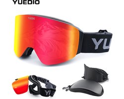 Yuedio Skibril FLIP-UP Glasses Blackred - wintersport zonnebril sneeuw ski bril