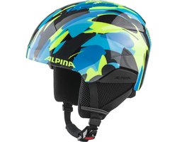 Alpina Pizi Junior Skihelm - Neon Blue Green Gloss | Maat: 51 - 55 cm