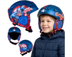 Avengers Captain America Veilige skihelm, SNOWBOARD voor jongens IN-MOLD, met ventilatie, verstelbaar 55-58 cm