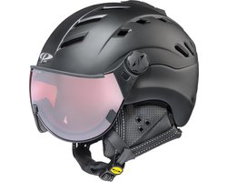 CP Camurai - Skihelm met Vizier - zwart - 60-62/XL - Meekleurend & Polariserend Vizier - Cat. 1-2 (//)