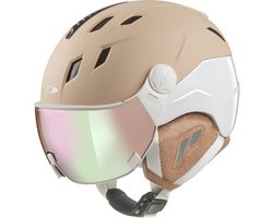 CP Corao+ Cashmere - Skihelm - crème - 53-55/S - Meekleurend & Polariserend Vizier - Cat. 1-2 (//)