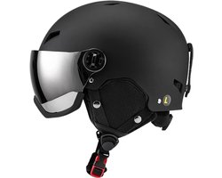 Fytura - Skihelm met Geïntegreerde Skibril – Lichtgewicht ABS/EPS – Verstelbaar – Warm & Winddicht – Unisex – Ski & Snowboard Helm – Beschermend & Comfortabel - Zwart - Maat XL ( 61 - 69 )