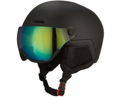 GOOFF Xtreme Skihelm met Vizier – Skihelm inclusief skibril zwart maat M