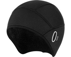 Kinder Fiets- en Skihelm Onderkap Zwart Warm Wintermuts met Brilopening Bescherming Jongens Meisjes