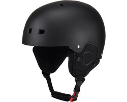 LIVLOV Skihelm -Skihelm Dames - Snowboardhelmen - Professionele Skihelmen - Fietshelmen in de Winter - Unisex - Maat L（59-61CM）- Zwart