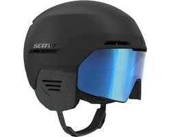 Scott Blend Plus LS skihelm met geïntegreerde skibril - zwart - maat S 51-55 cm