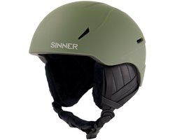 SINNER Crest Unisex Skihelm - MATTE MOSS GREEN - Maat L, 59-62 cm