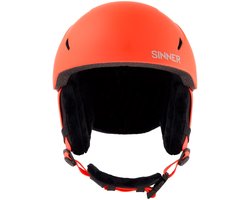 SINNER - CREST Unisex Skihelm - MATTE ORANGE NEON - Maat M, 55-58 cm
