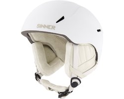 SINNER Crest Unisex Skihelm - MATTE WHITE - Maat M, 55-58 cm