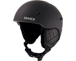 SINNER Crest Unisex Skihelm - MATTE Zwart - Maat L, 59-62 cm
