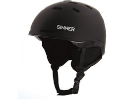 SINNER KAISER Unisex Skihelm - MATTE Zwart - Maat S, 51-54 cm