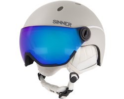 SINNER - TITAN VISOR Unisex Skihelm - MATTE LIGHT GREY - Maat S,52-54 cm