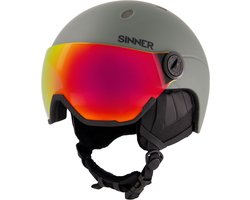 SINNER TITAN VISOR Unisex Skihelm - MATTE MOSS GREEN - Maat L,59-62 cm