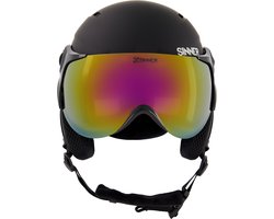 SINNER - TYPHOON VISOR Unisex Skihelm - MATTE BLACK - Maat L, 59-61 cm