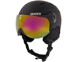 SINNER - TYPHOON VISOR Unisex Skihelm - MATTE BLACK - Maat L