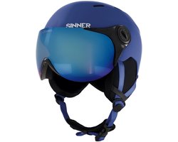 SINNER - TYPHOON VISOR Unisex Skihelm - MATTE NAVY BLUE- Maat S, 50-54 cm