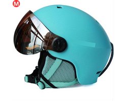 Skihelm - Met Vizier - Ski Gadgets - Dames - Heren - Wintersport - Ski - Blauw - Maat M